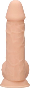 RealRock - Silikonowe dildo z jądrami 21,6 cm