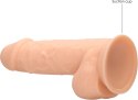 RealRock - Silikonowe dildo z jądrami 21,6 cm