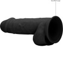 RealRock - Silikonowe dildo z jądrami 21,6 cm