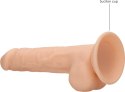 RealRock - Silikonowe dildo z jądrami 24 cm