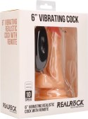 RealRock - Wibrujące realistyczne dildo z jądrami 15 cm