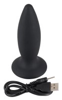 Stożkowy Korek Analny Wibracyjny M(12,5cm) - Black Velvets