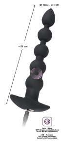 Wibracyjny Korek Analny Koraliki - Black Velvets