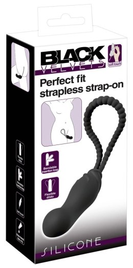 Black Velvets - Perfect Fit Strap-On Bez Pasków 22 cm Czarne