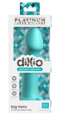 Dillio Platinum - Klasyczne Dildo Z Widocznym Żołędziem Big Hero 17,2 cm Turkusowe