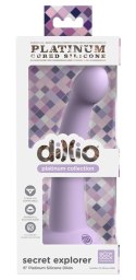 Dillio Platinum - Silikonowe Dildo Z Okrągłą Końcówką Secret Explorer 17,2 cm Fioletowe