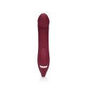 Loveline - Wibrujące, zakrzywione dildo do Strap On - Merlot Grape