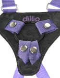 Dillio - Dildo Strap-On Uprząż Fioletowy 19cm