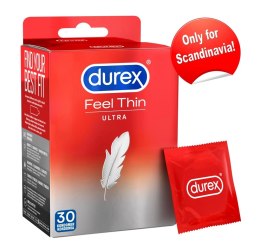 Durex Feel Thin - Prezerwatywy 20% Cieńsze 30szt