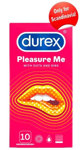 Durex Pleasure Me - Żeberkowane Prezerwatywy 10szt