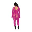 Dreamgirl - Bodystocking - kwiaty - diamenty - Azalea - plus size