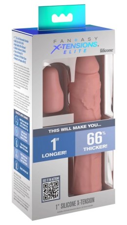 FXTE - Nakładka Na Penisa 66% Grubszy Penis + 5,1 CM Cielisty