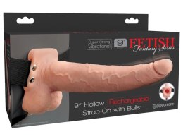 Fetish Fantasy Series - Uprząż Strap-On Z Dużym Naturalnym Wibratorem 29cm + Pilot