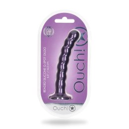 Ouch! - Silikonowe dildo G-Spot z koralikami - 16,5 cm