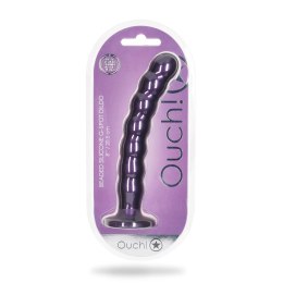 Ouch! - Silikonowe dildo G-Spot z koralikami - 20,5 cm