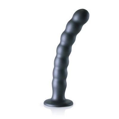 Ouch! - Silikonowe dildo G-Spot z koralikami - 20,5 cm