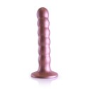 Ouch! - Silikonowe dildo z koralikami - 13 cm