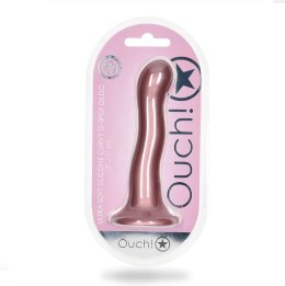 Ouch! - Ultra miękkie silikonowe dildo Curvy G-Spot - 17 cm