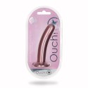 Ouch! - Wąskie silikonowe dildo z przyssawką 14,5 cm