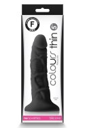 COLOURS PLEASURES THIN 5" DILDO BLACK