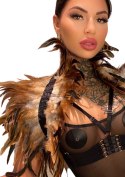 Feather Shoulder Wrap Nude