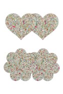 PRETTY PASTIES HEART AND FLOWER GLOW 2 PAIR