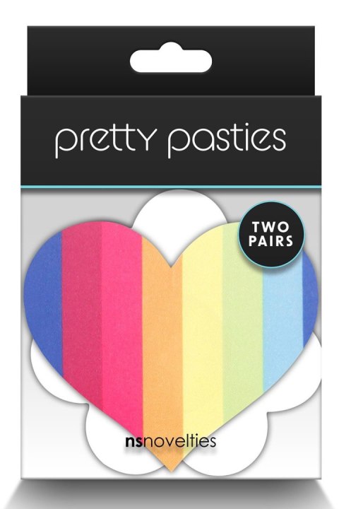 PRETTY PASTIES PRIDE HEART AND FLOWER RAINBOW 2 PAIR