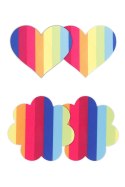 PRETTY PASTIES PRIDE HEART AND FLOWER RAINBOW 2 PAIR