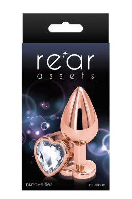 REAR ASSETS ROSE GOLD HEART MEDIUM CLEAR