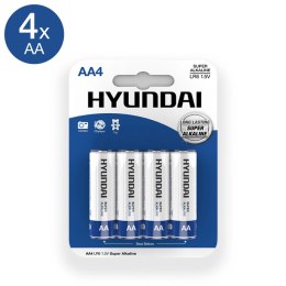 Hyundai - Baterie Super Alkaline AA Batteries 4 szt