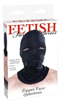 Fetish Fantasy Series - Kaptur Na Głowę BDSM Z Zamkiem Czarny