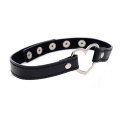 XR Brands - Czarny Choker w kształcie serca chromowanego