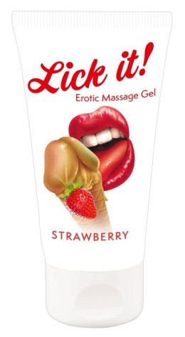 Lick It - Żel Do Erotycznego Masażu Truskawkowy 50ml