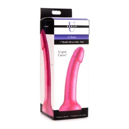 XR Brands - Metalowe, silikonowe dildo - 17,8 cm