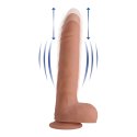 Curve Toys - Pompujące i wibrujące silikonowe dildo z kulkami - 20,5 cm