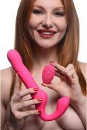 XR Brands - Wibrujące dildo do założenia na pasek z pilotem