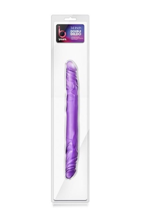 B YOURS 14INCH DOUBLE DILDO PURPLE