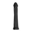 All Black - Dildo, długie, gładkie, 31 cm