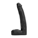 All Black - Dildo, lekko pochylone, 21 cm