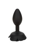 Large Rose Anal Plug Black