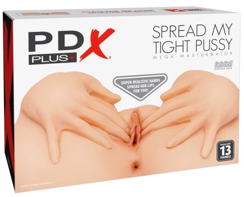 PDX Plus - Realistyczny Tors Masturbator Z Dłońmi Spread My Tight Light