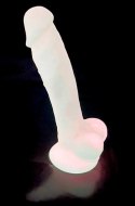 SilexD - Różowe Dildo Świecące W Ciemności 17.6 cm Model 7 Glow in the Dar