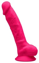 Silexd - Realistyczne Dildo Z Żyłami Żołędziem I Jądrami Różowe 17.5cm