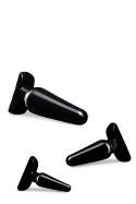 ANAL ADVENTURES BASIC PLUG KIT BLACK