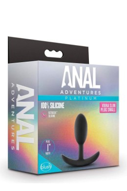 ANAL ADVENTURES SILICONE VIBRA SLIM PLUG SMALL BLACK