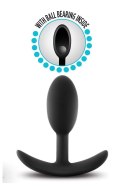 ANAL ADVENTURES SILICONE VIBRA SLIM PLUG SMALL BLACK