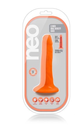 NEO 6INCH DUAL DENSITY COCK NEON ORANGE