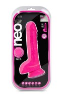 NEO ELITE 9 INCH COCK WITH BALLS NEON PINK