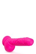 NEO ELITE 9 INCH COCK WITH BALLS NEON PINK