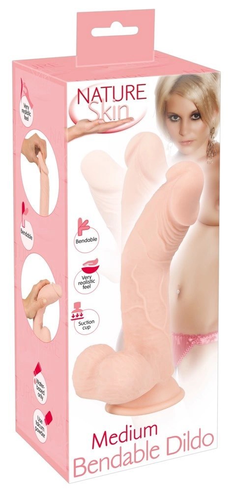 Nature Skin - Dildo O Naturalnym Wyglądzie Z Jądrami 24cm